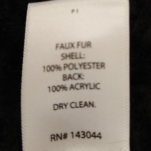 Nanette Lepore Black Faux Fur Vest Size Large - Picture 4 of 5